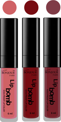 

Bonjour Paris Long lasting velvet matte lipstick(nude, brown, wild blush, 18 g)