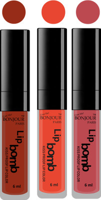 

Bonjour Paris Long lasting velvet matte lipstick(tan, brick orange, nude, 18 g)