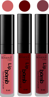 

Bonjour Paris Long lasting velvet matte lipstick(nude, mauve, wild blush, 18 g)