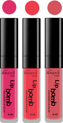 

Bonjour Paris Long lasting velvet matte lipstick(pink, irresistble pink, wild blush, 18 g)