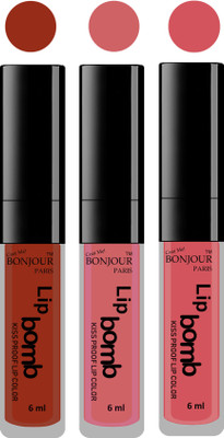 

Bonjour Paris Long lasting velvet matte lipstick(tan, nude, wild blush, 18 g)