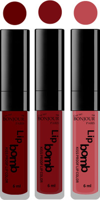 

Bonjour Paris Long lasting velvet matte lipstick(mauve, brown, nude, 18 g)