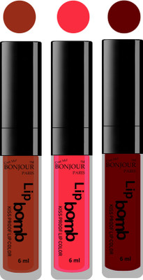 

Bonjour Paris Long lasting velvet matte lipstick(tan, peach, mauve, 18 g)
