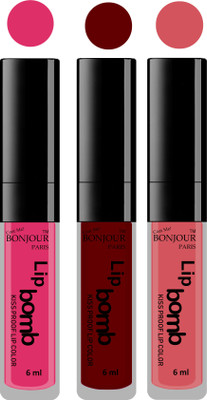 

Bonjour Paris Long lasting velvet matte lipstick(pink, mauve, wild blush, 18 g)