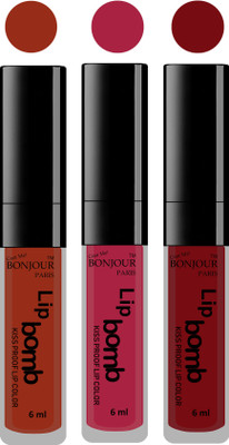 

Bonjour Paris Long lasting velvet matte lipstick(tan, wine, brown, 18 g)