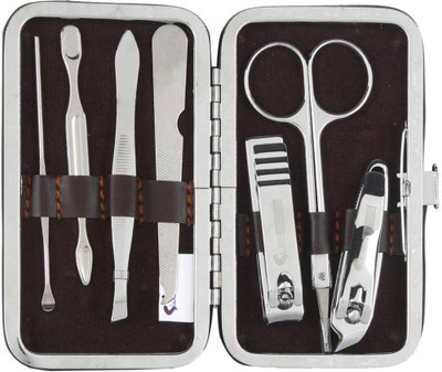 

Bruzone Small Manicure/Pedicure 7 In 1 Stainless Steel Travel & Grooming Kit With Leatherite Case(7 g, Set of 1)