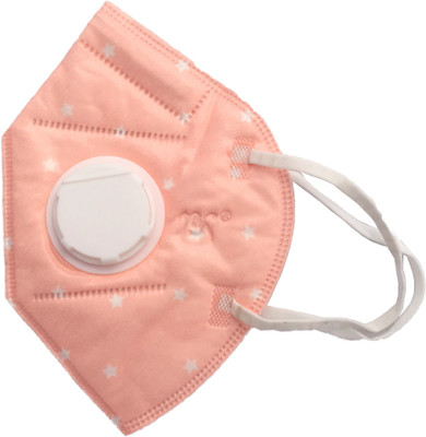 Vritraz N95 PM 2.5 Anti-Pollution Activated Carbon Face Mask with Breathing Valve (Pink,Pack of 1) Mask