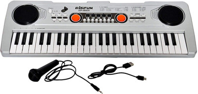 

Toyshine 49 Keys Piano, USB Charging and Microphone { SILVER}(Multicolor)