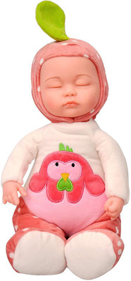 

Toyshine e Sleeping Baby 9 inches Soft Baby Toy Doll with Music Effect, Touch Sensors, White-Pink(Multicolor)