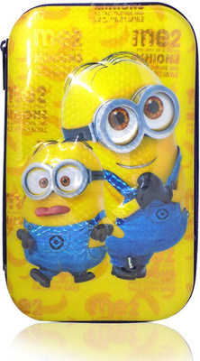 

Confidence Pencil Box cartoon Art Plastic Pencil Box(Set of 1, Yellow)