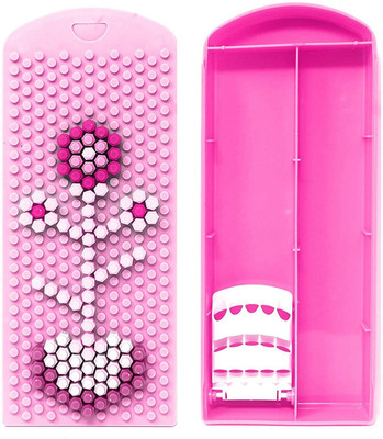 

INAAYA puzzel pencil organiser for school kids Plain Puzzel Pencil Box Art Plastic Pencil Box(Set of 1, Pink)