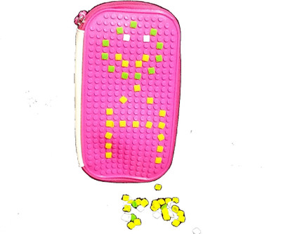 

TECHNOCHITRA LEGO POUCH LEGO Art Artificial Leather Pencil Box(Set of 1, Pink)