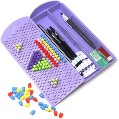 

BOXO Brain Teasing Puzzle Pencil Box NA Art Plastic Pencil Box(Set of 1, Purple)