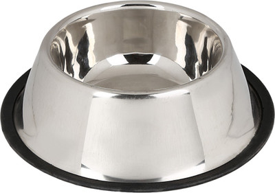 

TommyChew Basic Grace Round Steel Pet Bowl(200 ml Silver)