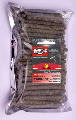 

Skora High Protien Munchies Raw Hide Bones Mutton 1 kg Dry Dog Food