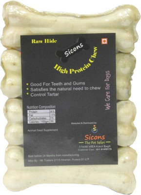 

SICONS Rawhide Dog Bone 4"X4 Chicken Dog Treat(185 g)