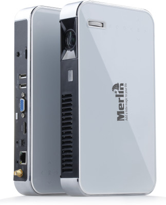 

Merlin 1100 lm DLP Corded & Cordless Mobiles Portable Projector(Silver)
