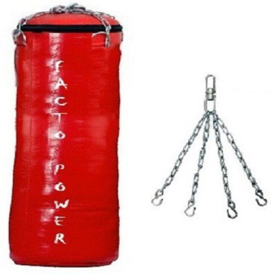 

FACTO POWER 1.5 Feet Length RED Color With Chain Unfilled SRF - ECONOMIC Hanging Bag(Heavy, 1 kg)