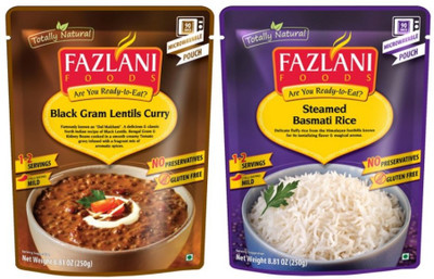 

Fazlani Foods Ready To Eat Dal Makhani (Black Gram Lentils) Curry with Steamed Basmati Rice 500 g