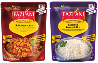 

Fazlani Foods Ready To Eat Amritsari Chole (Chick Peas) Curry with Steamed Basmati Rice 500 g