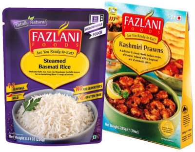 

Fazlani Foods Ready To Eat Kashmiri Prawns Curry with Steamed Basmati Rice 500 g