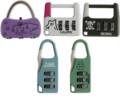 

Tootpado Number Lock For Bags - Pack of 5 (CLNT21) - Combination Padlock Safety Lock(Multicolor)