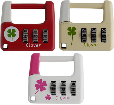 

Tootpado Number Lock For Bags - Pack of 3 (CLNT14) - Combination Padlock Safety Lock(Multicolor)