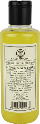

Khadi Natural AYURVEDIC SAFFRON,TULSI & REETHA HAIR CLEANSER(210 ml)