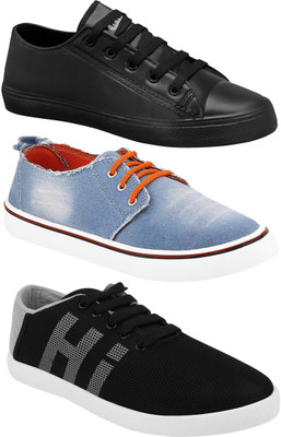 

Chevit Pack of 3 Casual Shoes (Loafers) Casuals For Men(Multicolor, Black & blue
