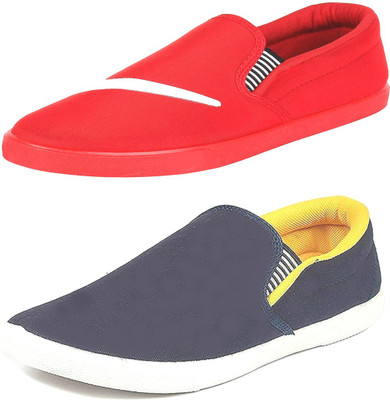 

FITBLOOM FITBLOOM COMBO Slip On Sneakers For Men(Multicolor, Red