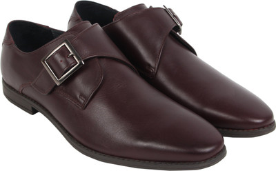 

Unorthodox Unorthodox Leather Single Monk shoes For Men (Burgundy) Monk Strap For Men(Burgundy