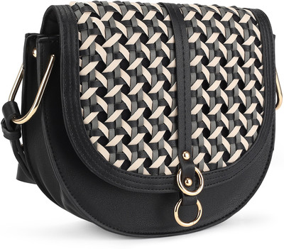 

Accessorize Women Casual Black, Grey PU Sling Bag