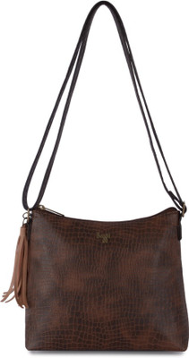 Baggit Women Casual Brown PU Sling Bag