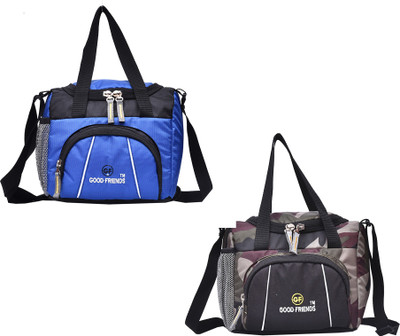 

Good Friends Military Lunch Bag for School, College, Office, Picnics and Travel Lunch bag Pack Of 2 Small Travel Bag(Blue)