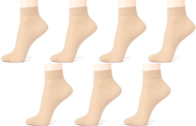NAWAB Women Solid Ankle Length(Pack of 7)
