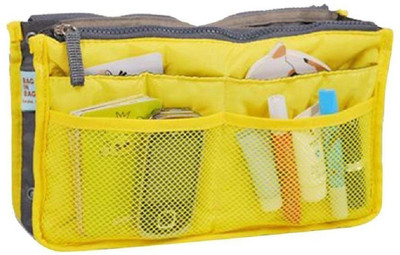 

Everbuy Nylon Multicolor Multipocket Handbag Organizer , Travel Bag Make-up Organizer Bag-Yellow Travel Toiletry Kit(Yellow)