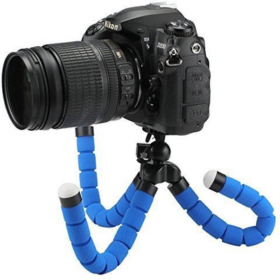 

SAFESEED Universal Flexible Octopus Style Mobile Phone & Camera Tripod(Blue, Supports Up to 230 g)