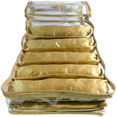

Shivanshshine 5 Rods Bangle box Jewellery Organiser Pouches Storage Case Vanity Box Jewellery Vanity Box(Gold)