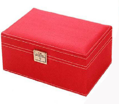

SYGA Princess Wooden European Style Lock Jewellery Earrings Decorative Box_Red Jewellery Vanity Box(Red)