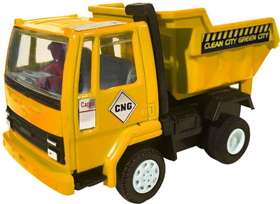 

E-Chariot Dumper Truck CT-057-Yellow Miniature Automobile toy (Pull Back Action) Contents may vary from illustrations.(Yellow)