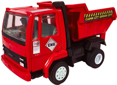 

E-Chariot Dumper Truck CT-057-Red Miniature Automobile toy (Pull Back Action)(Red)