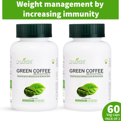 

Neuherbs Green Coffee Bean Extract for Weight Loss Management ( 60 Capsules) (Pack Of 2)(120 No)