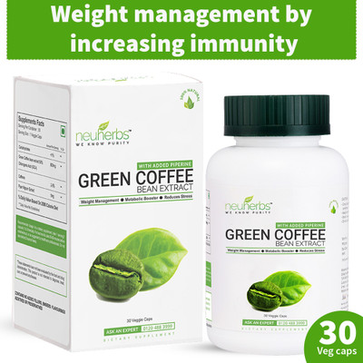 

Neuherbs Green Coffee Bean Extract Capsules for Weight Loss 800 mg - 30 Capsules(800 mg)