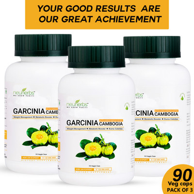 

Neuherbs Garcinia Cambogia Extract for Weight Management 90 Capsules (Pack of 3)(180 No)