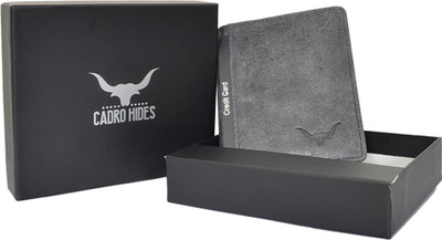 

CADROHIDES Men Casual Grey Genuine Leather Card Holder(28 Card Slots)