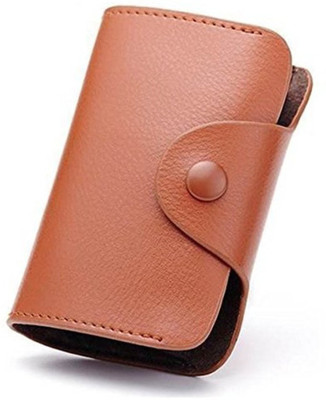 

secro Men Black Genuine Leather Card Holder(13 Card Slots), Brown