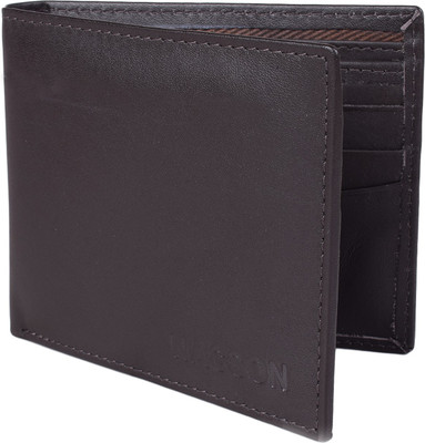 

Nacson Men Casual Purple Genuine Leather Wallet(5 Card Slots), Black