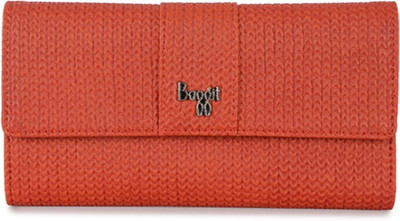 

Baggit Women Casual Orange Artificial Leather Wallet(6 Card Slots), Tomato