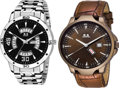 

R S Original RSO-46 DAY AND DATE SERIES SET OF 2 COMBO WATCH FOR MEN Watch - For Men