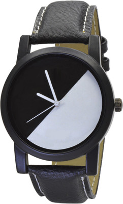 

SVM ATP-O7 Stylish Round Shape Black Strap Black-White Dial Men's & Boy's (Pack of 1) Watch - For Men